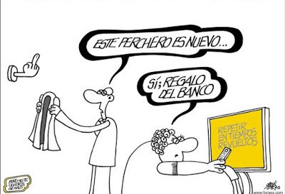 Viñeta perchero banco